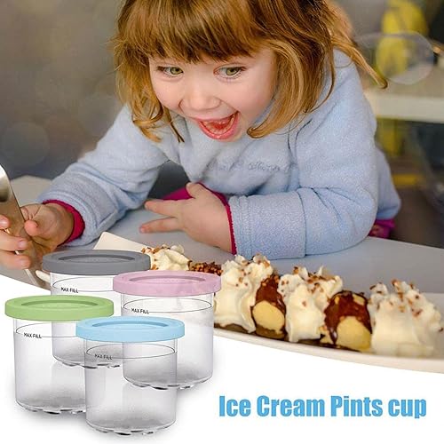 Miniatura 7 de 246 pintas Creami Deluxe, para helado Creami Ninja, contenedor de helado de 16 onzas, reutilizable, a prueba de hojas para máquina de helados serie
