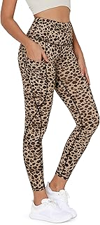 Women's High Waisted Yoga Leggings with Pockets, Tummy Control Non See T...