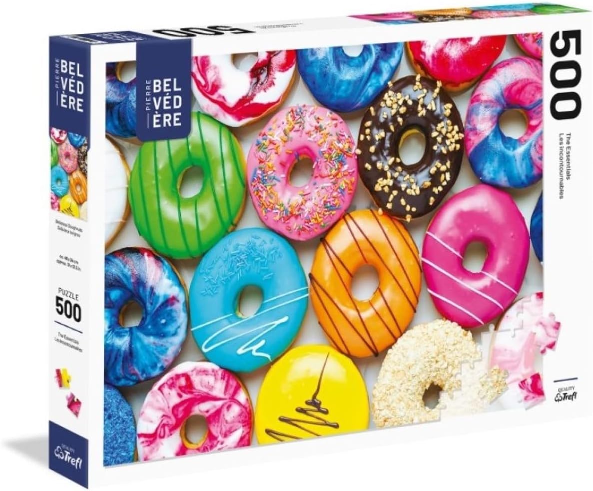 • 500-Piece Puzzle • Delicious Doughnuts • 48 x 34 cm • The Jigsaw Family Puzzle Table Game • 650208