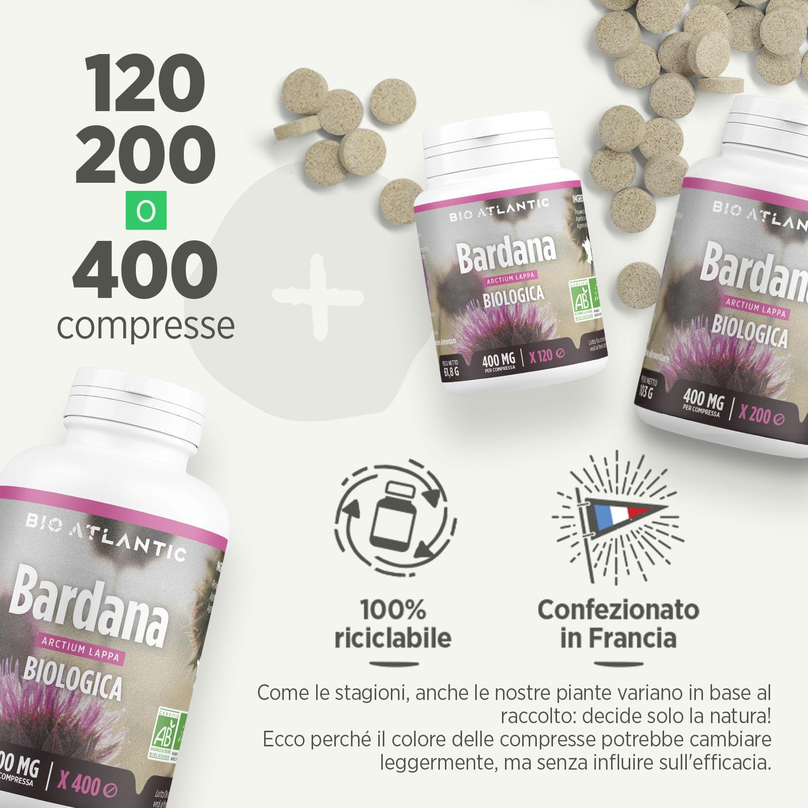Bardana Bio 400 mg - 200 compresse
