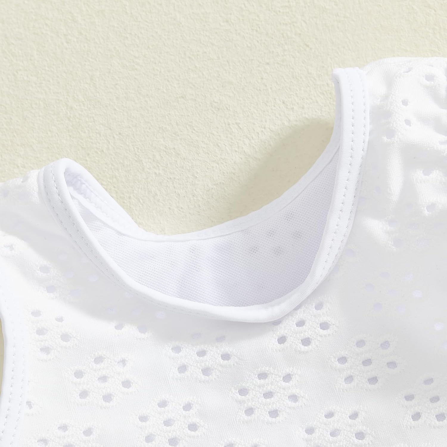 Yccutest Summer Swim Suit Baby Girl Purple White Pink Swimsuit Toddler Girl Solid Bathing Suit Infant Two Piece Bikini Set - Image 4