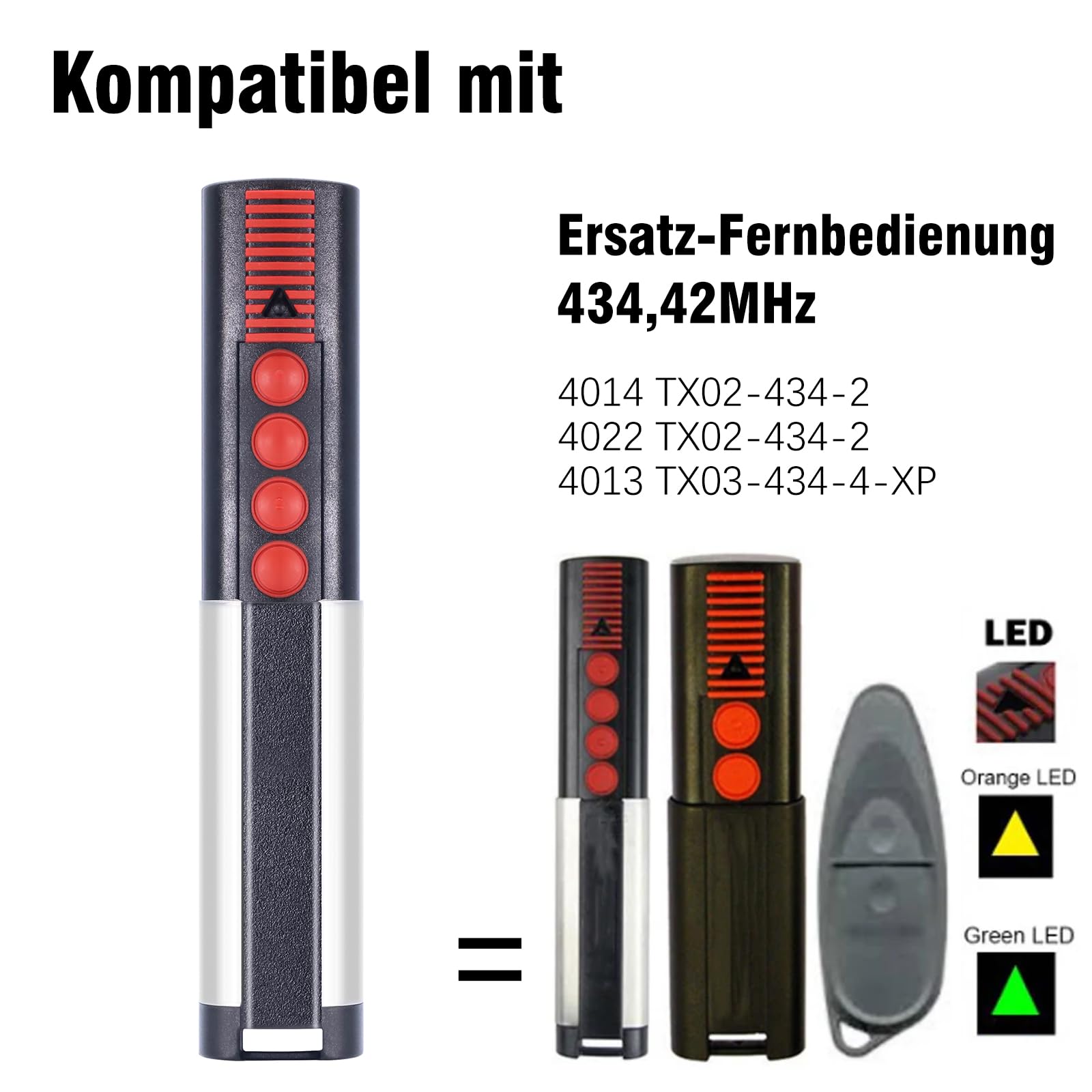 Telecomando Cancello 434.42MHz - 4 Canali Per Modelli Sommer | 2 Pezzi Con Batteria - Foto 11