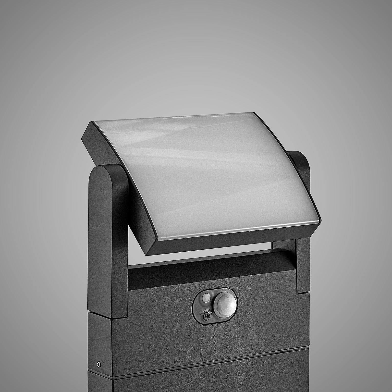 Lindby lampa solarna LED 'Novalie' z czujnik ruchu, styl nowoczesny, kolor aluminiowy, szary, cynkowy, aluminium, IP54
