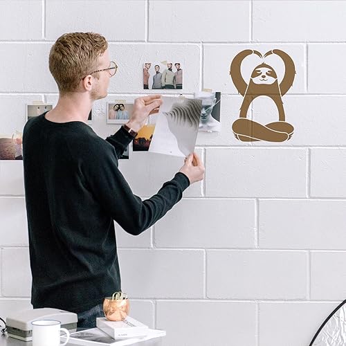 Miniatura 5 de FINGERINSPIRE Plantilla de perezoso de yoga de 8.3 x 11.7 pulgadas, plantilla de pintura grande, plantilla de perezoso, plantilla de yoga, plantilla