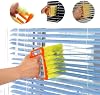 Cepillo limpiador de persianas de 7 dientes, limpiador de persianas venecianas, ventana, extraíble y lavable, colector de polvo, paño de microfibra, herramientas para persianas de ventana, aire acondicionado, toldos, revestimiento, ventilador de auto 3