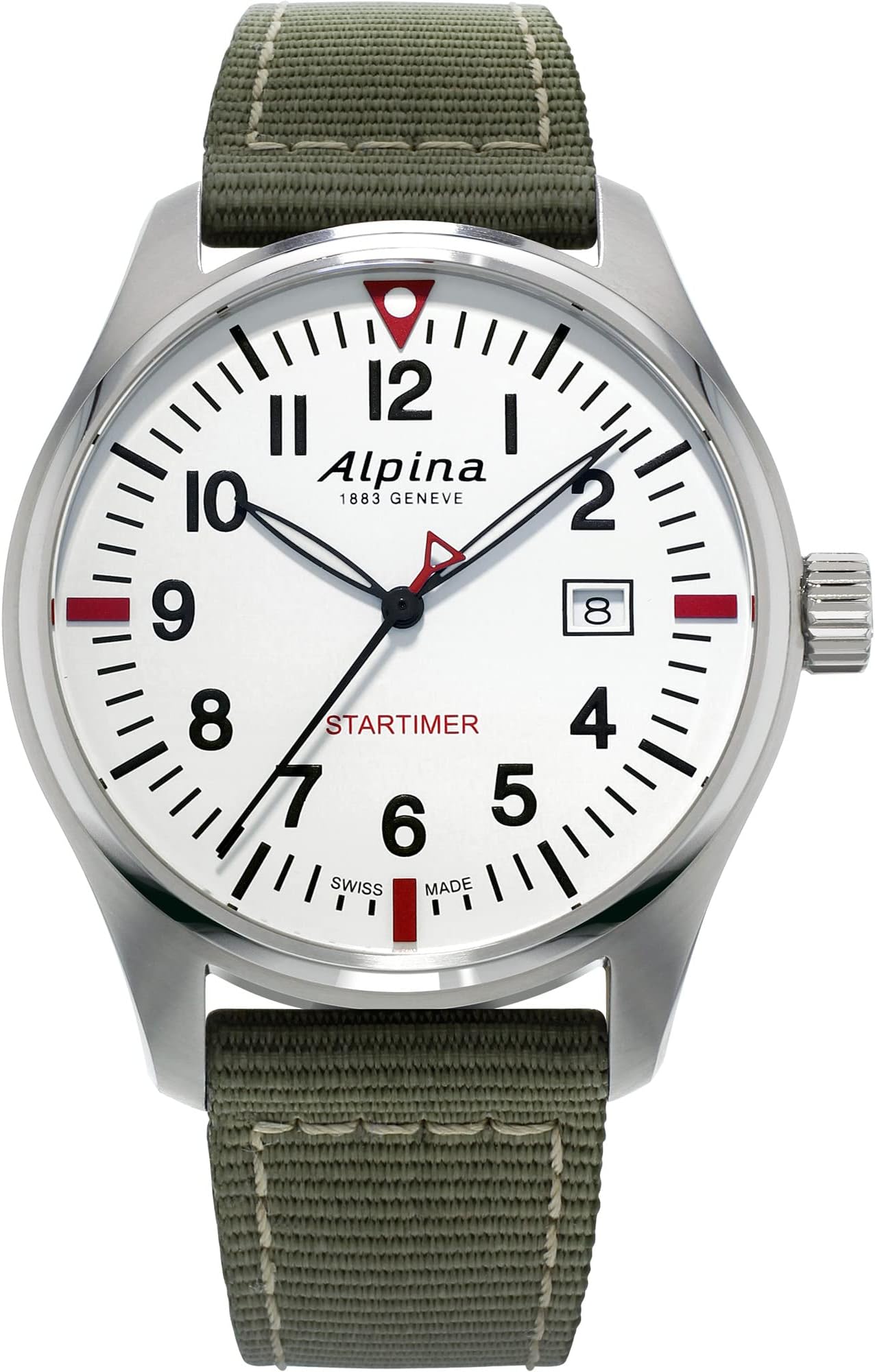 AlpinaStartimer Pilot Quartz Movement Black Dial Men's Watch