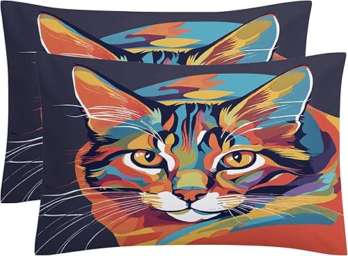 Miniatura 2 de OmErsa Juego de funda de edredón de tamaño matrimonial de 3 piezas, funda de edredón de animales y 2 fundas de almohada de microfibra suave,