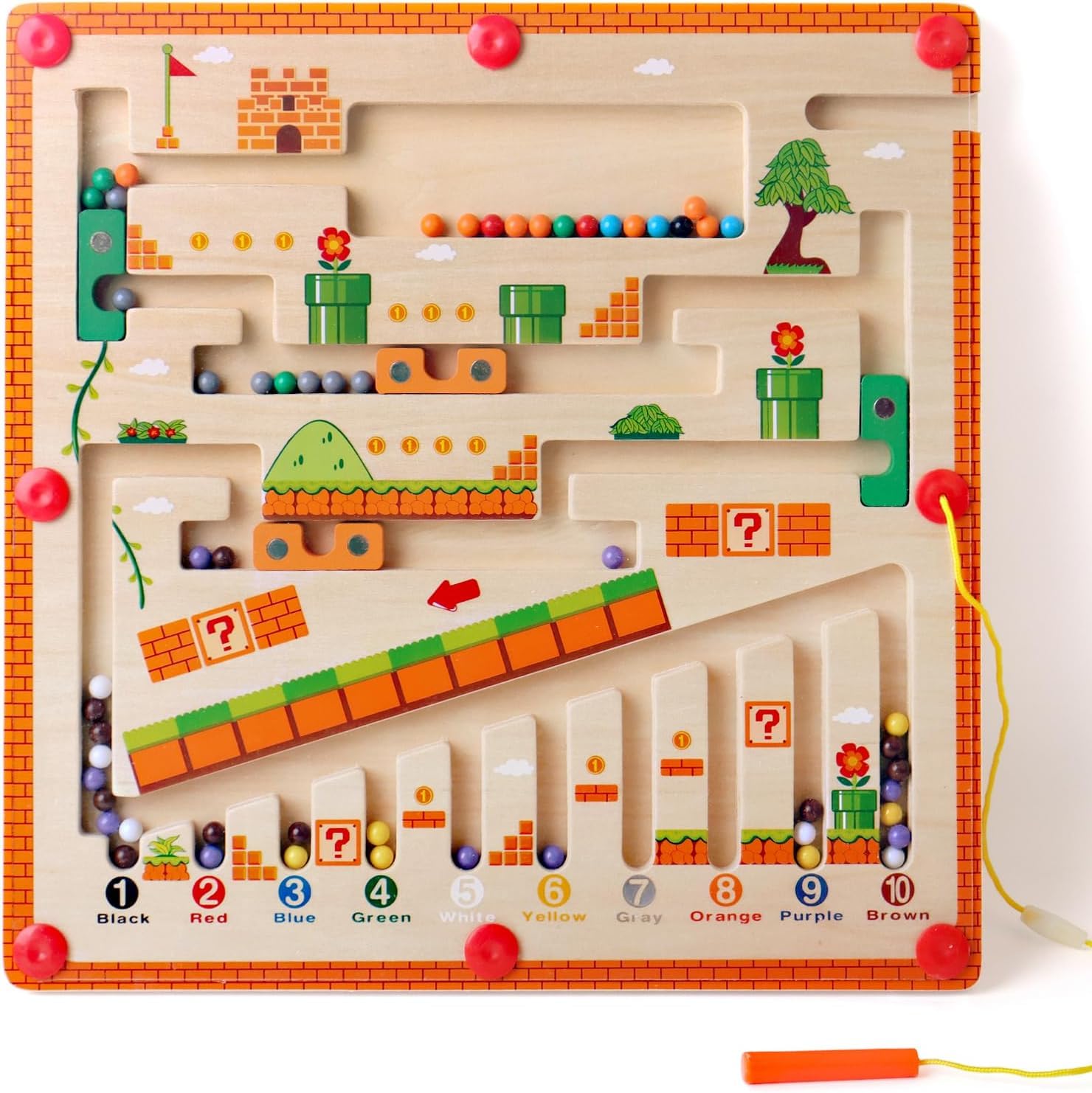 Slipps Magnetic Color and Number Maze, Montessori Toys for 3+ Year Old, Wooden Puzzle Activity Board, Learning Educational Counting Matching Toys for Toddlers and Kids Boys Girls (B0D783ZWZN) Amazon Price History, Amazon Price Tracker