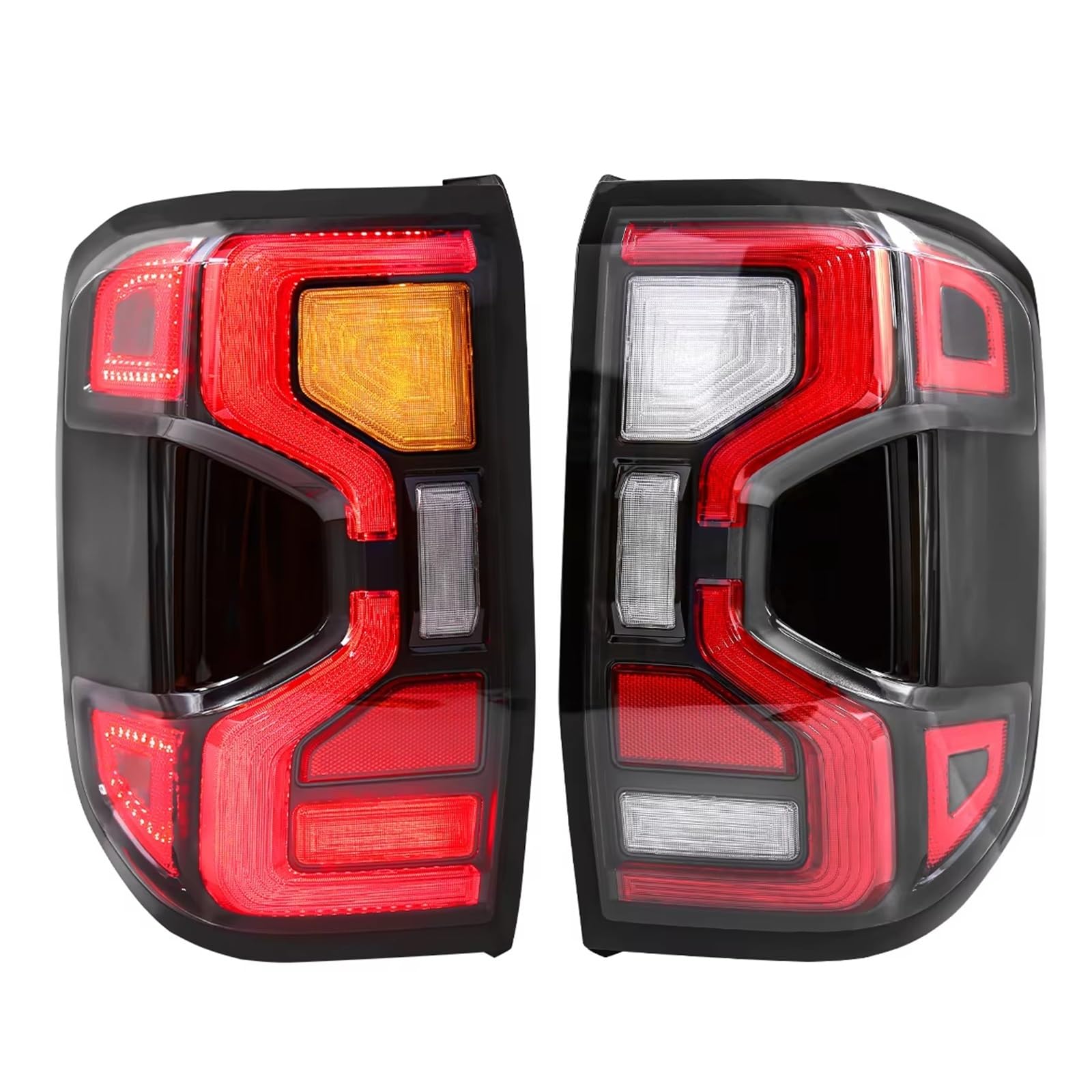 traseras Para Ford para Ranger T9 2022 2023 indicador lateral señal de giro lámpara freno inverso accesorios luz marcha montaje trasera LED coche Luces de freno(Smorked Grey)