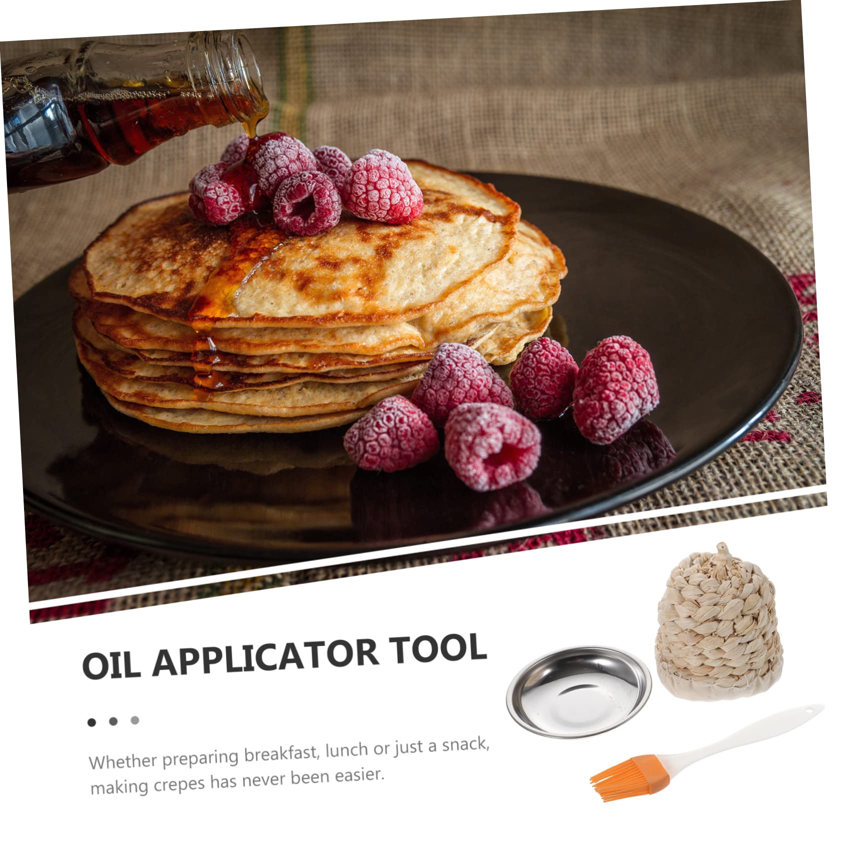 OKUMEYR Grill Oil Applicator Brush Pancake Pan Basting Mop Kitchen Oil Spreading Tool for Cooking