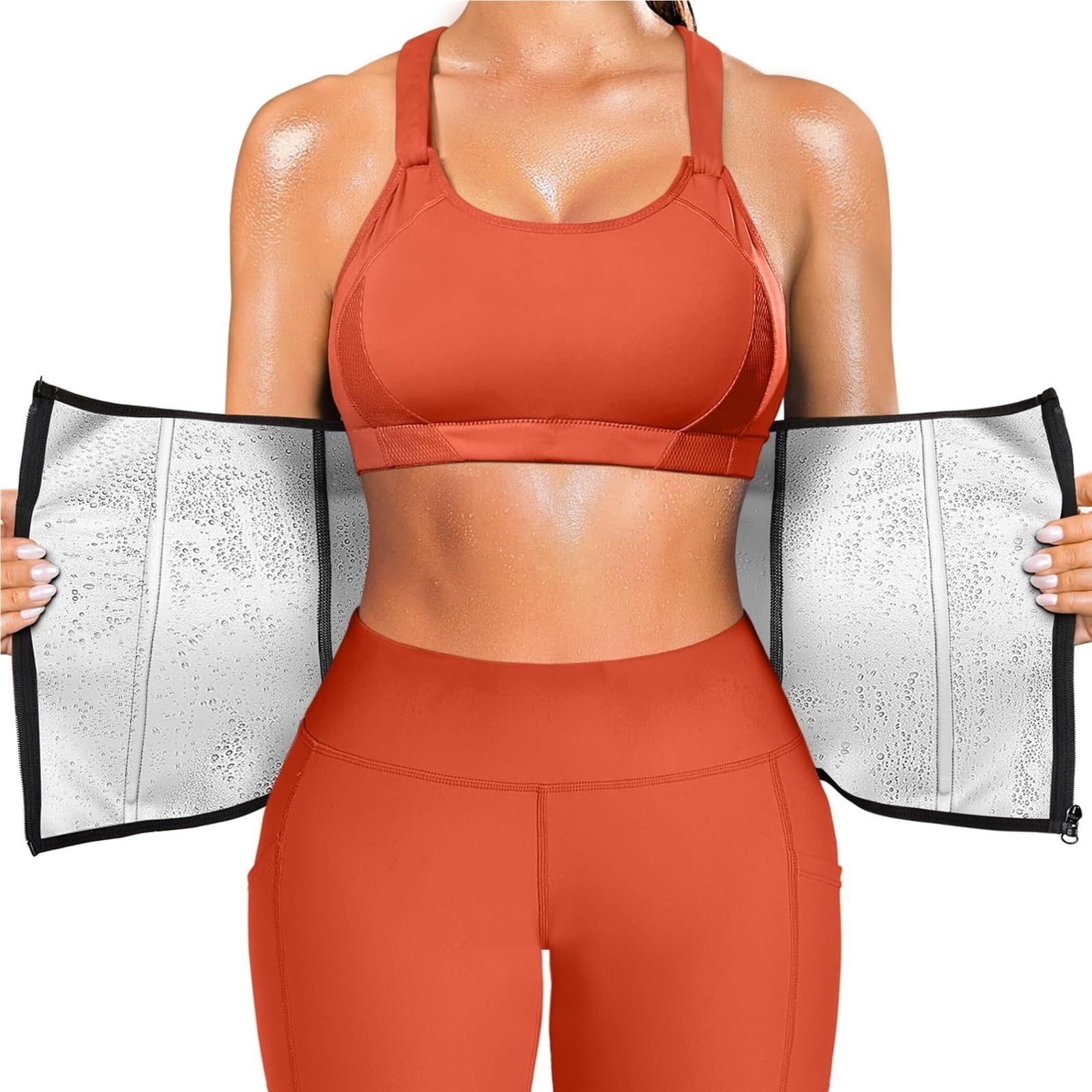 LYGXWJFC Pas podtrzymujący talię z powrotem damski gorsetowy pas biodrowy pas biodrowy opaska na brzuch pas fitness z zamkiem błyskawicznym (niebieski, 3XL)