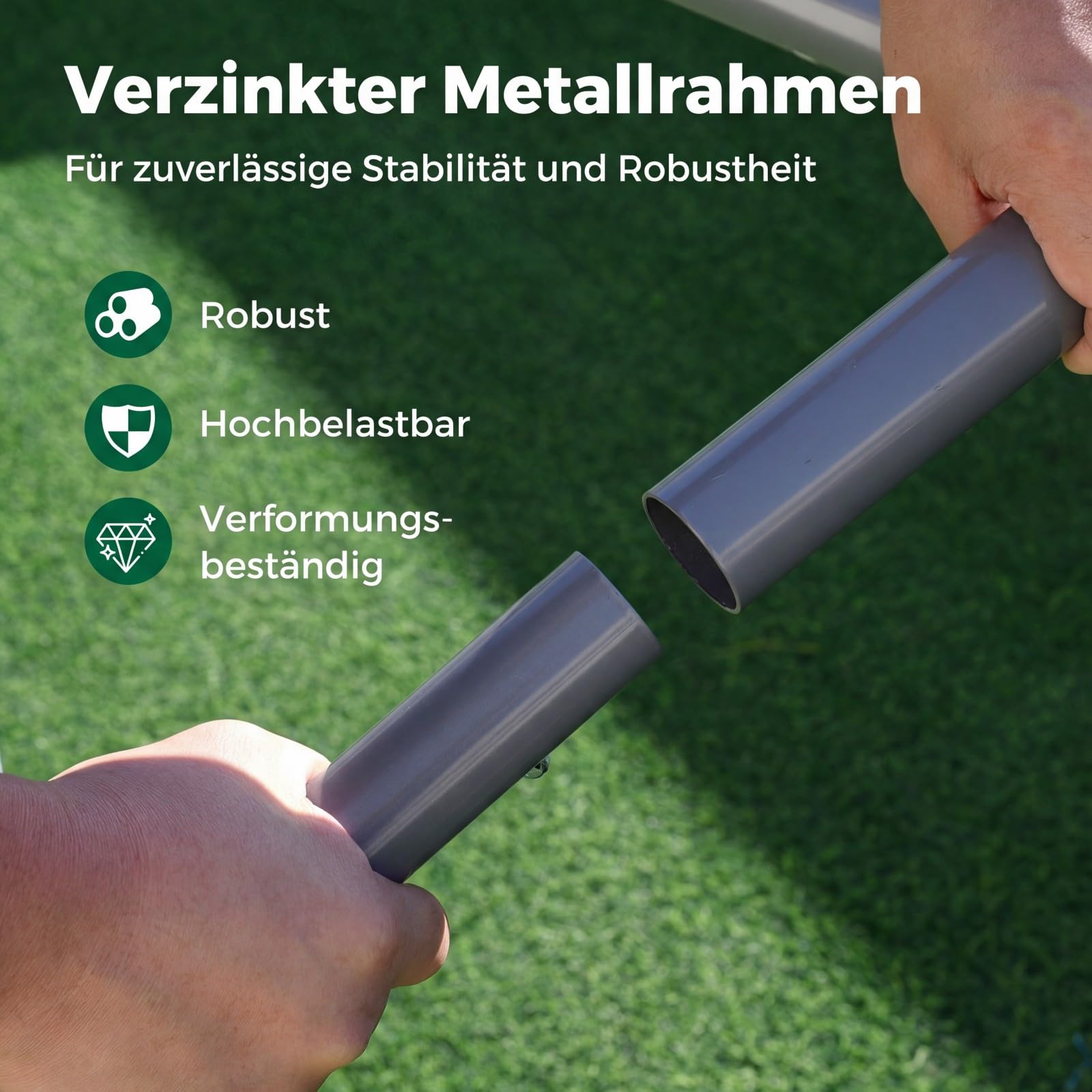 COSTWAY Zeltgarage Carport, 600 x 363 cm Garagenzelt Winterfest, Lagerzelt mit abnehmbaren Seitenwänden, Rolltüren & belüfteten Fenstern, Weidezelt Unterstand für Auto, SUV, LKW, PKW (Grau)