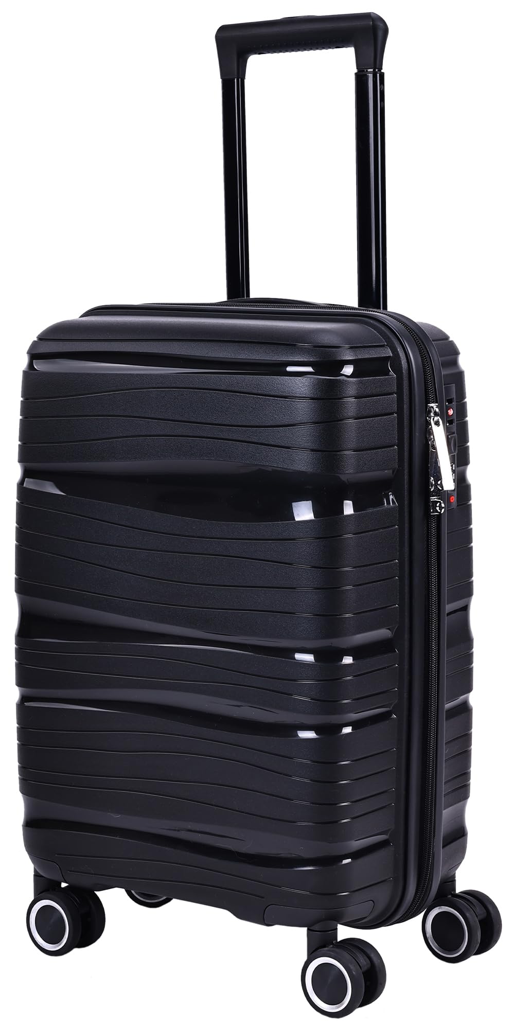 Signature 20-Inch, 24-Inch, 28-Inch Hard Side Suitcase Luggage with Spinner Wheels, Black, 20-Inch- STAINED, CRACKED ON SIDE