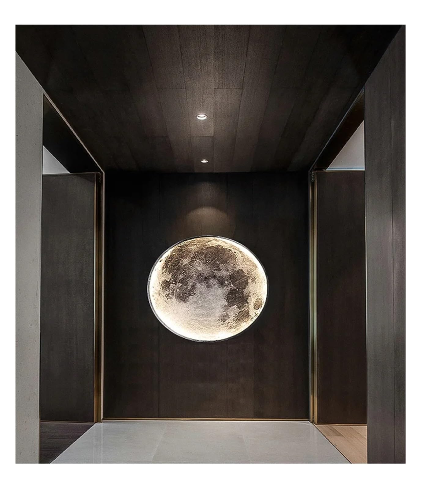 Generico Applique da parete Moon Corridoio corridoio murale Tavolo luminoso a LED Camera da letto Soggiorno Decorazione del bagno Specchio Applique da parete ad anello magico