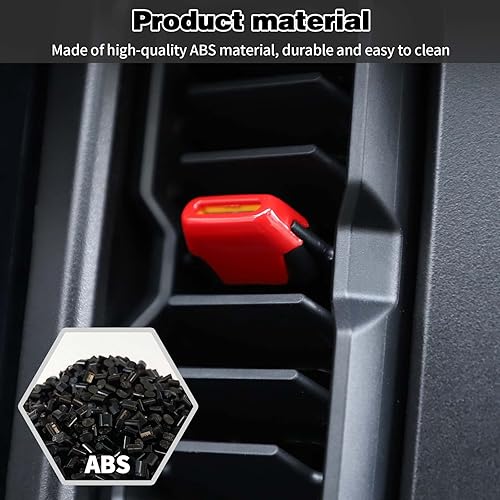 Miniatura 6 de Cubierta para interruptor de ventilación de aire para Ford Bronco Center Dash compatible con Ford Bronco 2021 2022 2023 + 24 puertas (4 piezas, ABS,