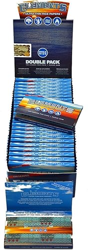 Miniatura 3 de Elements Papel de liar de arroz ultrafino de 2.756 in con ventana doble de ancho individual (paquete de 25)