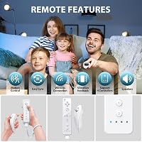 GOUYESHO Wii/Wii U Vezérlő Nunchuck Motion Plus 2 Pack Piros Fehér 5