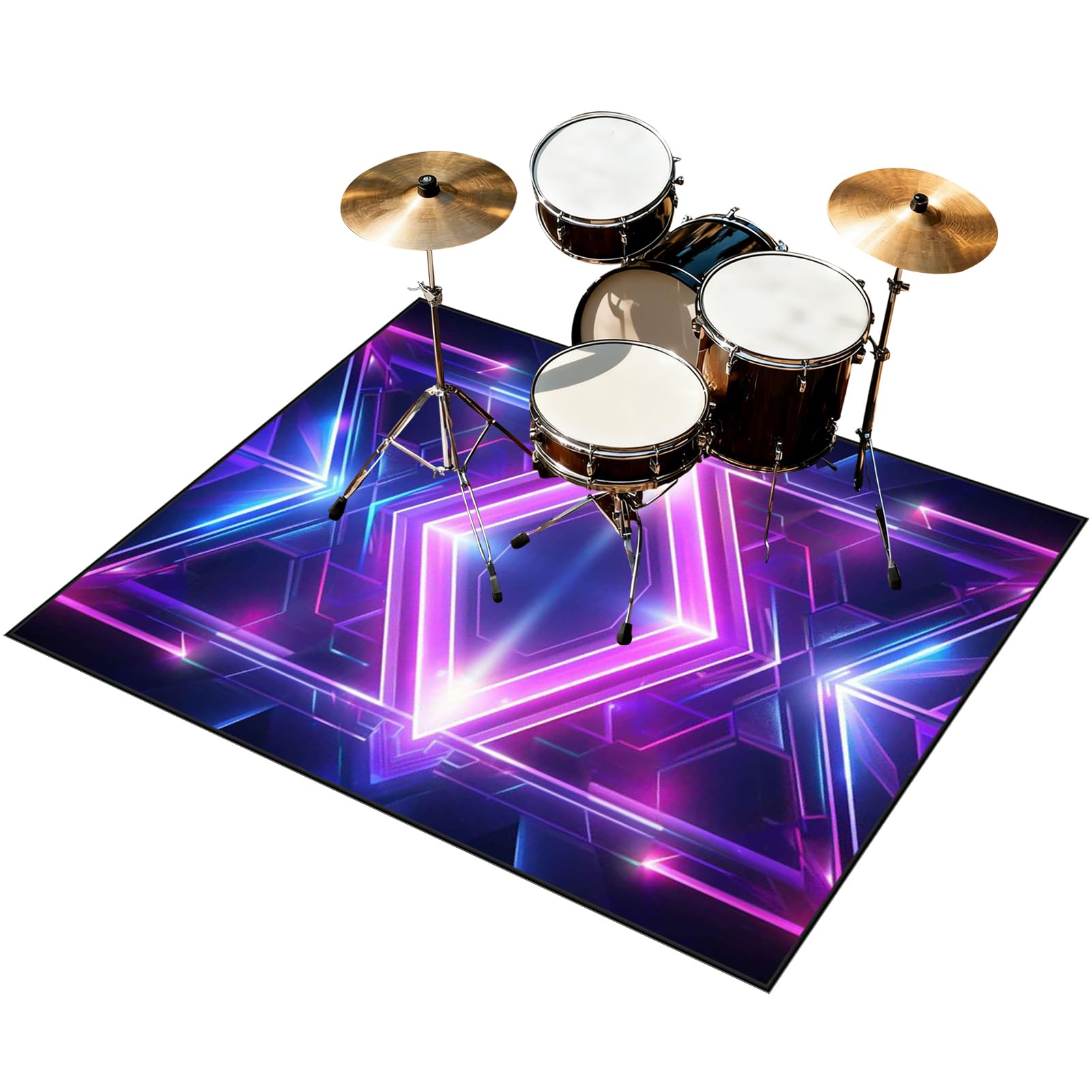 140 x 100 cm Dywan z baterią elektroniczną Dźwiękoszczelny Antypoślizgowy Dywan Pochłaniający Akustyczny Profesjonalna mata do instrumentów muzycznych do instrumentów muzycznych do gitary basowej