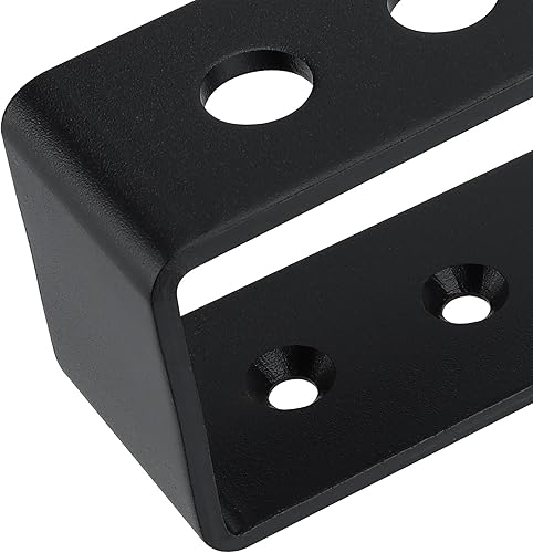 Miniatura 3 de MUKLEI Paquete de 8 soportes de barricada para puerta, soporte de barra abierta en U con tornillos y anclajes, soporte de seguridad resistente para