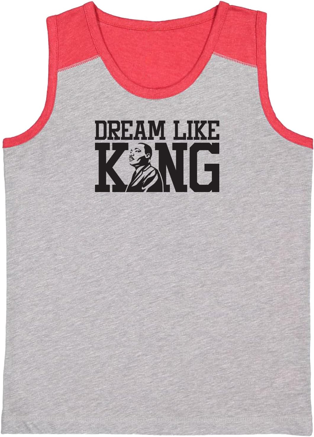 Dream Like King - Martin Luther King MLK Youth Contrast Back Tank Top