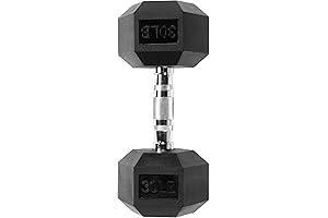 Signature Fitness Rubber Encased Hex Dumbbell: Premium Dumbbells for Enhanced Workouts