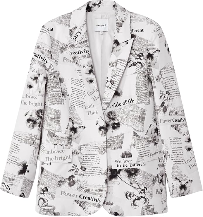 Abrigo Negro Desigual Desigual Chaqueta Tejida De Piel Faux Para