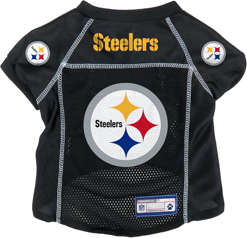 Camiseta Vestido Pet Pittsburgh Steelers Littlearth NFL, Poliéster, Tamanho Pequeno