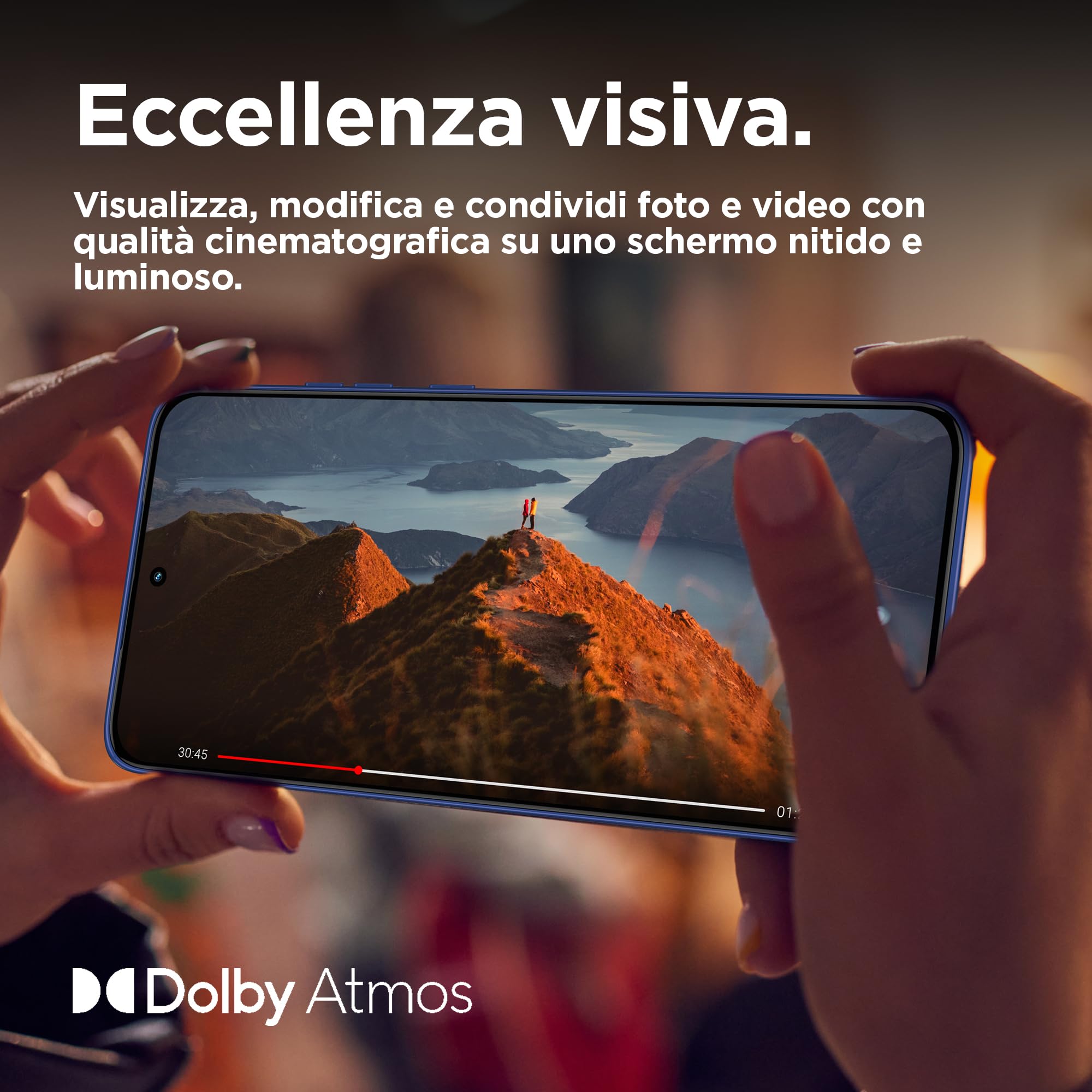 Motorola edge 50 neo (8/256GB, Fotocamera Sony LYTIA™ 700C 50+13+10MP selfie 32MP, Display 6.36" pOLED 120Hz, IP68, MediaTek MTK 24M, batteria 4310mAh, ricarica 68W, Android 14), PANTONE Nautical Blue