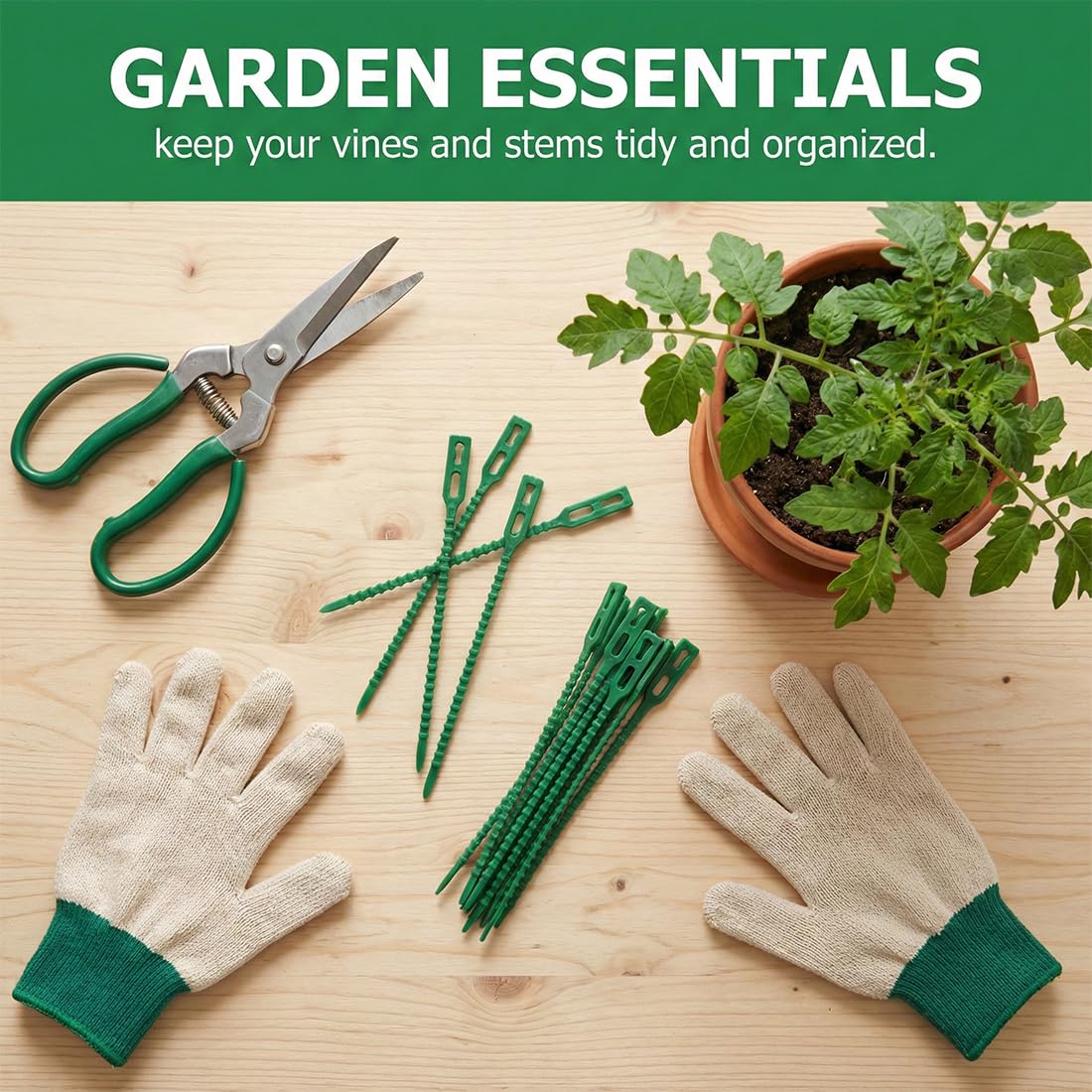 100 pièces Attache de Plante Liens Réglables de Jardinage, Attache Plante Grimpante, Accroche Plante Grimpante, Fixation Serrage, Attaches De Torsion En Plastique Flexible (13 cm)