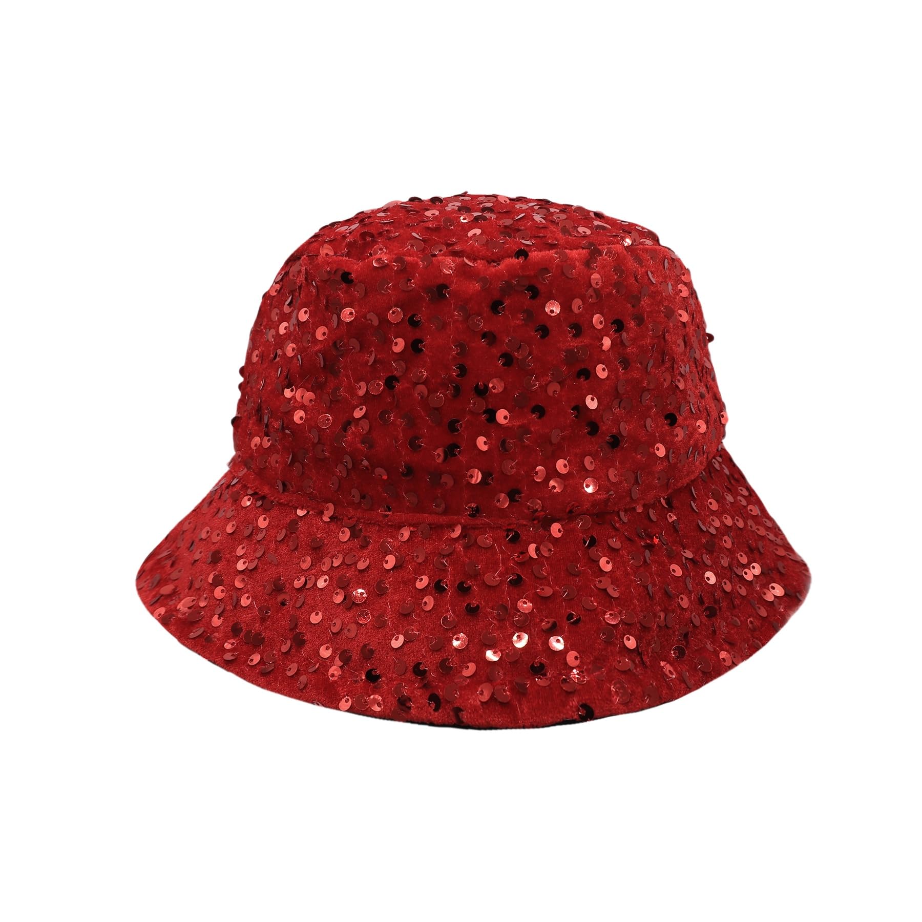 RARITYUS Sparkly Sequin Bucket Hat for Women Girls Glitter Velvet Warm Winter Hats Fleece Lined Cold Weather Hats