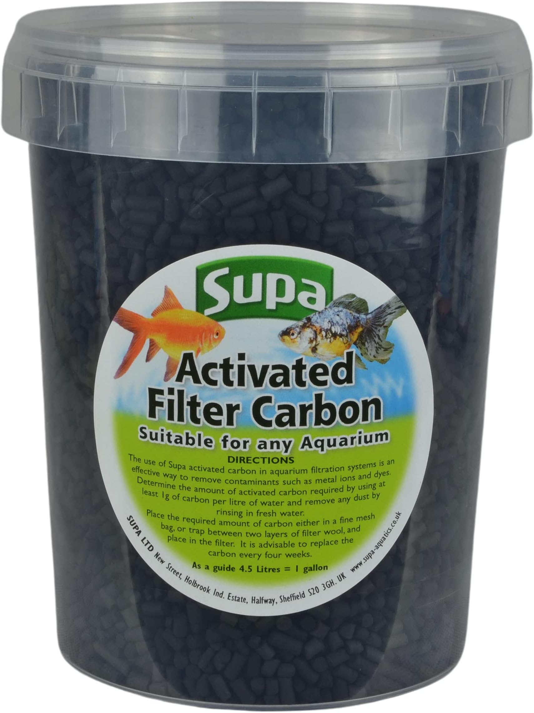 Supa Activated Filter Carbon, 1 Litre, Pack of 3, Removes Impurities And Odours To Leave Your Aquarium Or Pond With Crystal Clear Water,