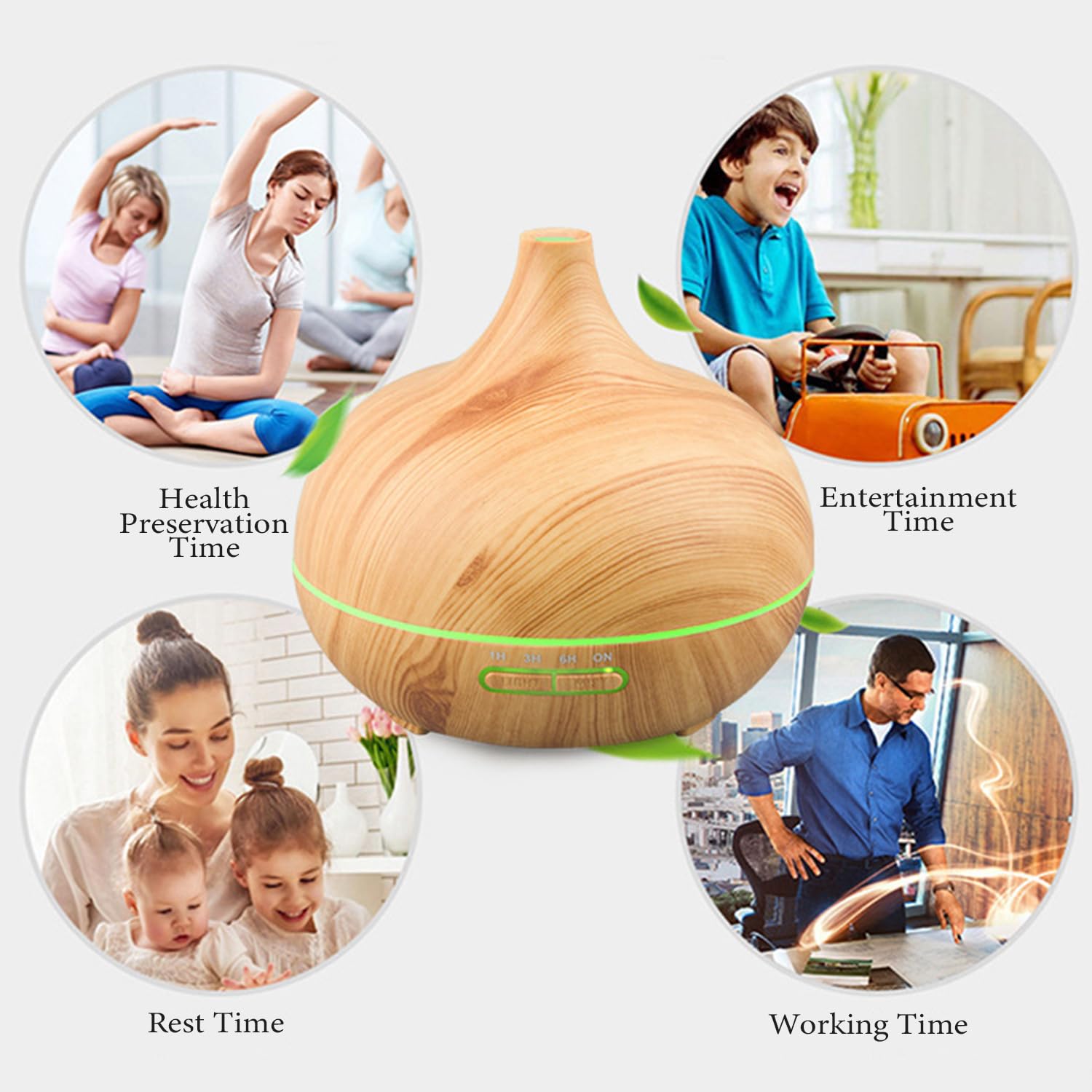 Aroma Essentiële Olie Diffuser 500Ml 14W Grote Kamer Ultrasone Aromatherapie Luc