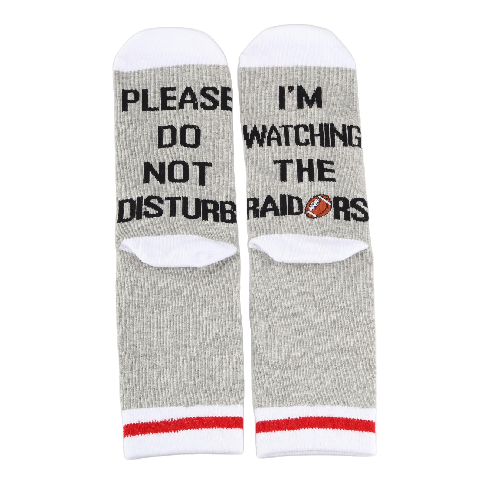 TSOTMO 2 Pairs Football Socks Please Do Not Disturb I’m Watching The R Socks Gift For Player Men (RAIDERS socks)