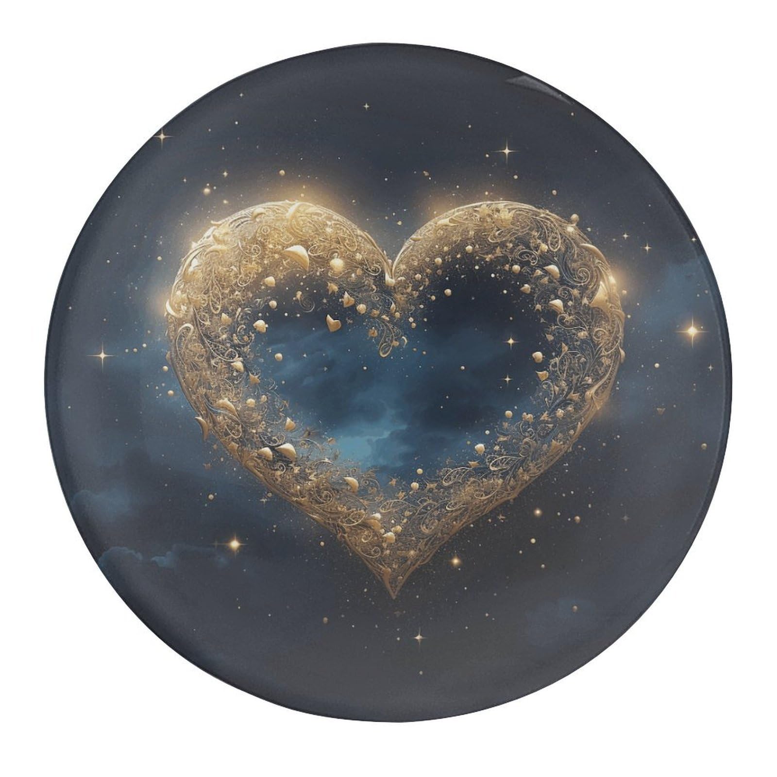 Fekiloot Style Golden Heart Picture Refrigerator Magnet Fridge Magnet4 Pcs