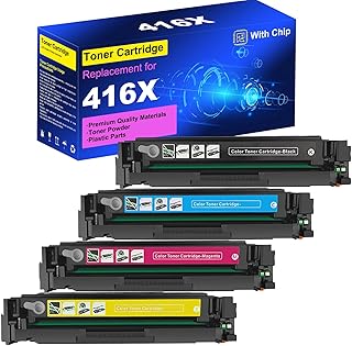 416X Toner Cartridges 4 Pack (1BK,1C,1M,1Y) Compatible with HP M454 M454dn M454dw M479 M479dw M479fdw M479fnw M455 M455dn ...