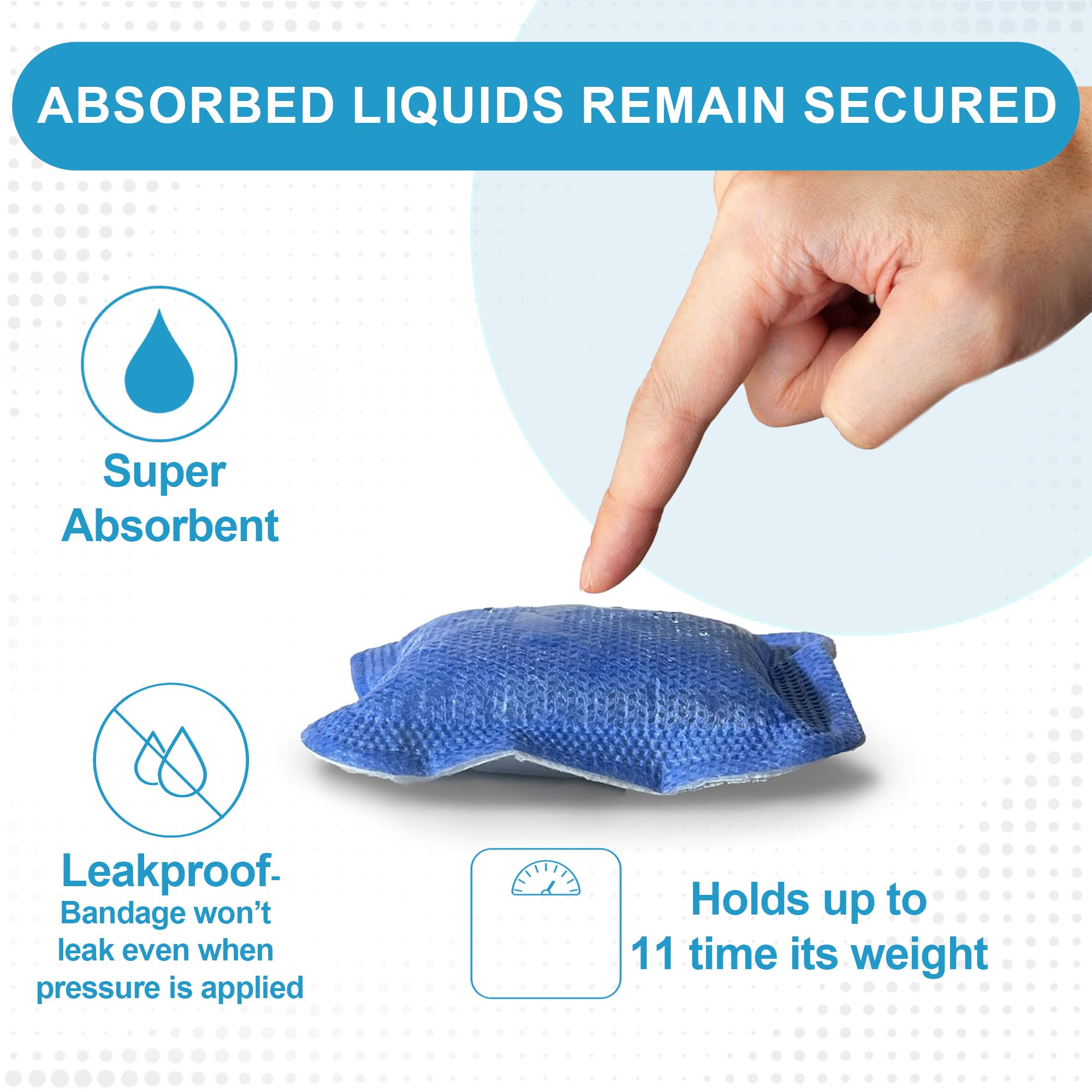 moisture-retaining dressing Amazon.com: MedVance Super Absorbent Dressing, Non-Adhesive Pads for Wound  Care, Pressure Ulcers & 1st/2nd Degree Burns, Superior Moisture Absorption,  Box of 5 Dressings (3