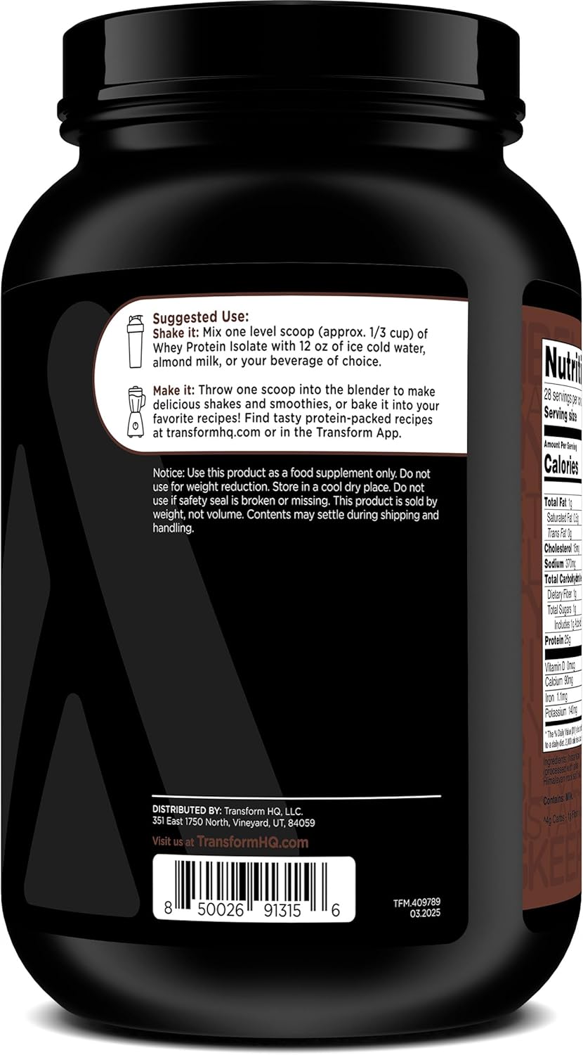 TransformHQ Whey Protein Isolate (WPI) Chocolate Dipped Cone Flavored 28 Servings - Performance Protein Powder