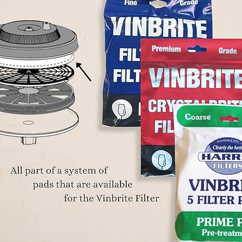 Miniatura 7 de Paquete variado de almohadillas de filtro Harris de repuesto para kit de filtro de vino Vinbrite MK3  Suministros para la fabricación de vino