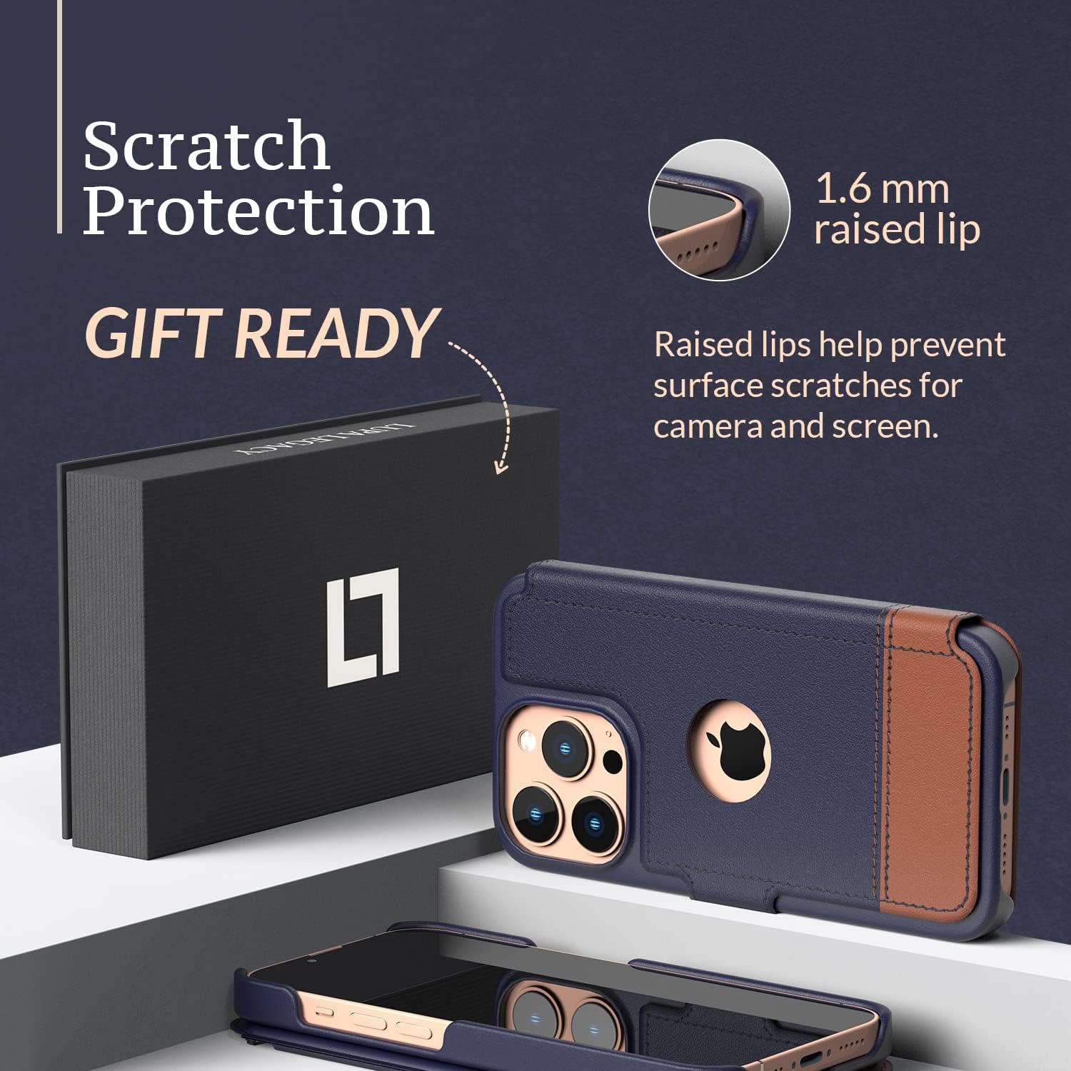 LUPA Legacy Compatible for iPhone 13 Pro Wallet Case - Case with Card Holder - [Slim + Durable] for Women and Men - iPhone 13 Pro Flip Cell Phone case - Faux Leather - Folio Cover - Desert Sky - Image 4