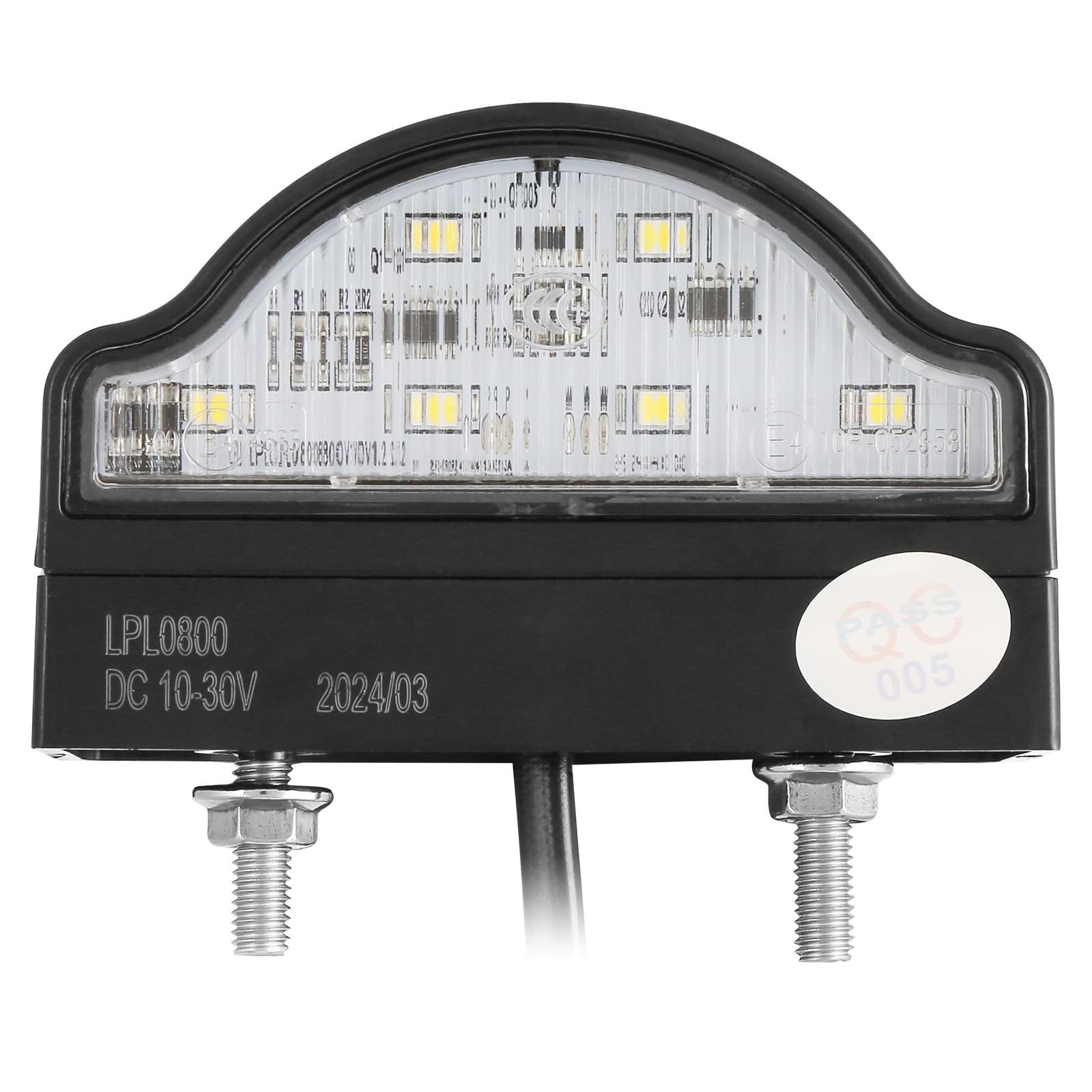 SPARKMOTO 1 x LED Nummernschildbeleuchtung Anhänger 12V 24V, IP67 Wasserdicht Kennzeichenbeleuchtung Anhänger mit ECE Prüfzeichen, Kaltweiß Kennzeichenleuchte LED Anhänger
