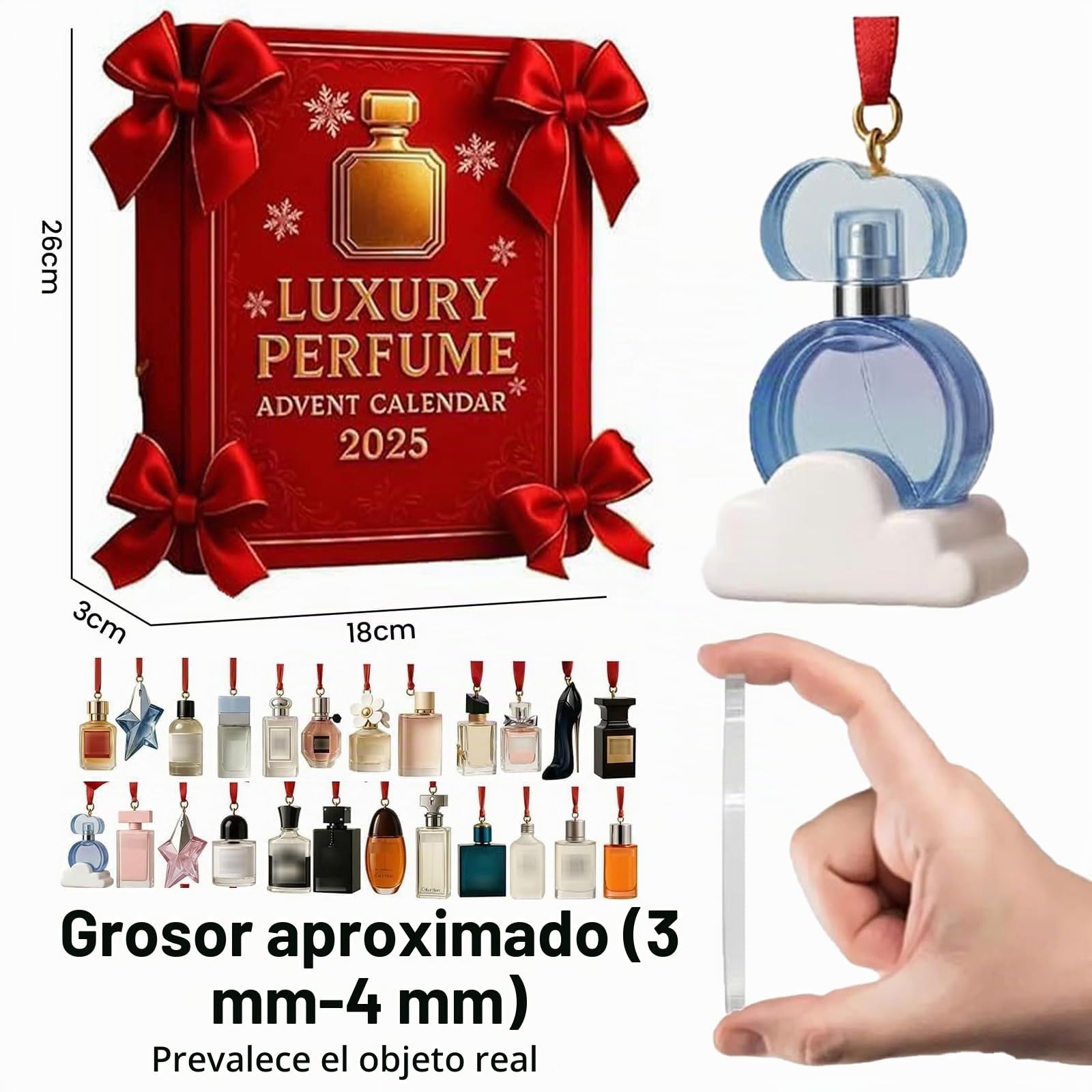 Calendario de Adviento de Lujo de Perfume 2026, 24 Días de Exhibición de Perfumes Regalo, 24 Días de Fragancias de Diseñador para Mujeres y Hombres - Set de Regalos Premium de Cuenta Regresiva para