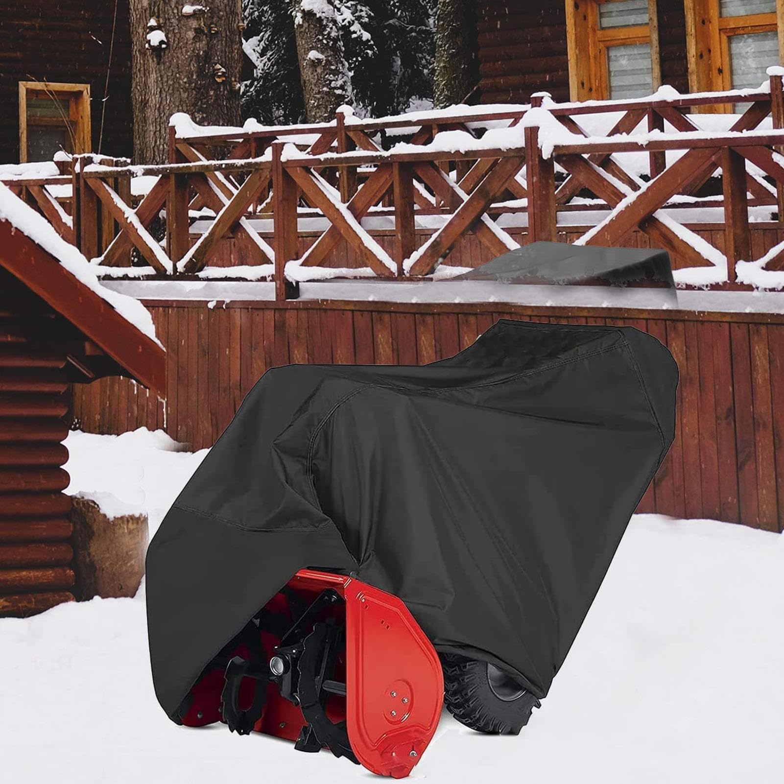 Schneefräsenabdeckung, wasserdicht, für den Außenbereich, 84 x 147,3 x 132 cm, robuste Ausrüstungsaufbewahrung, staubdichte Abdeckung für Garten, , Terrasse, Garage, Dachdeck, Gehweg, Rasen