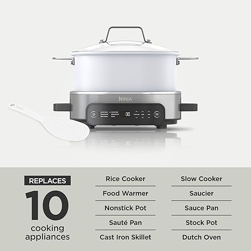 Miniatura 5 de Ninja Foodi PossibleCooker PRO 6.5Qt Multicooker 8 en 1 olla de cocción lenta, horno holandés, calentador de pan asado al vapor, tapa de vidrio,