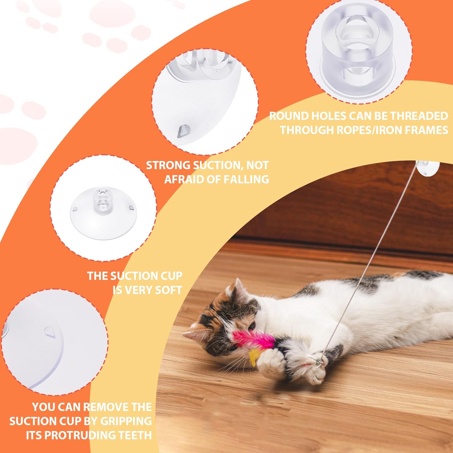 review 4 Pcs Cat Window Perch, Safety Suction Cup Cat Window Hammock Powerful Cat Window Bed Seat Replacement Suction Cups Cat Perches for Cat Hammocks Cat Resting Seat Indoors Hanging Pet Supplies