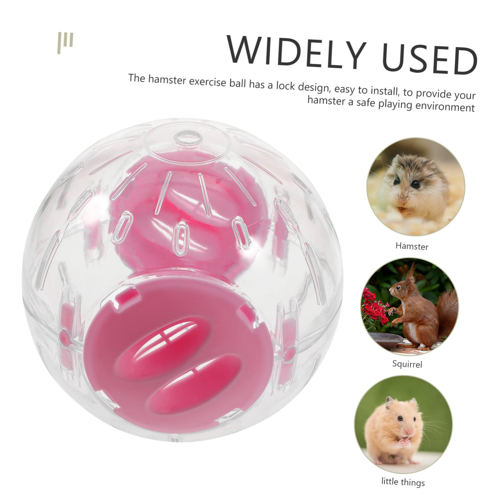 HANABASS 2pc Set Hamster Exercise Ball Dwarf Hamster Running Toy Small Animal Enrichment Toy Clear Plastic for Chinchilla Gerbil