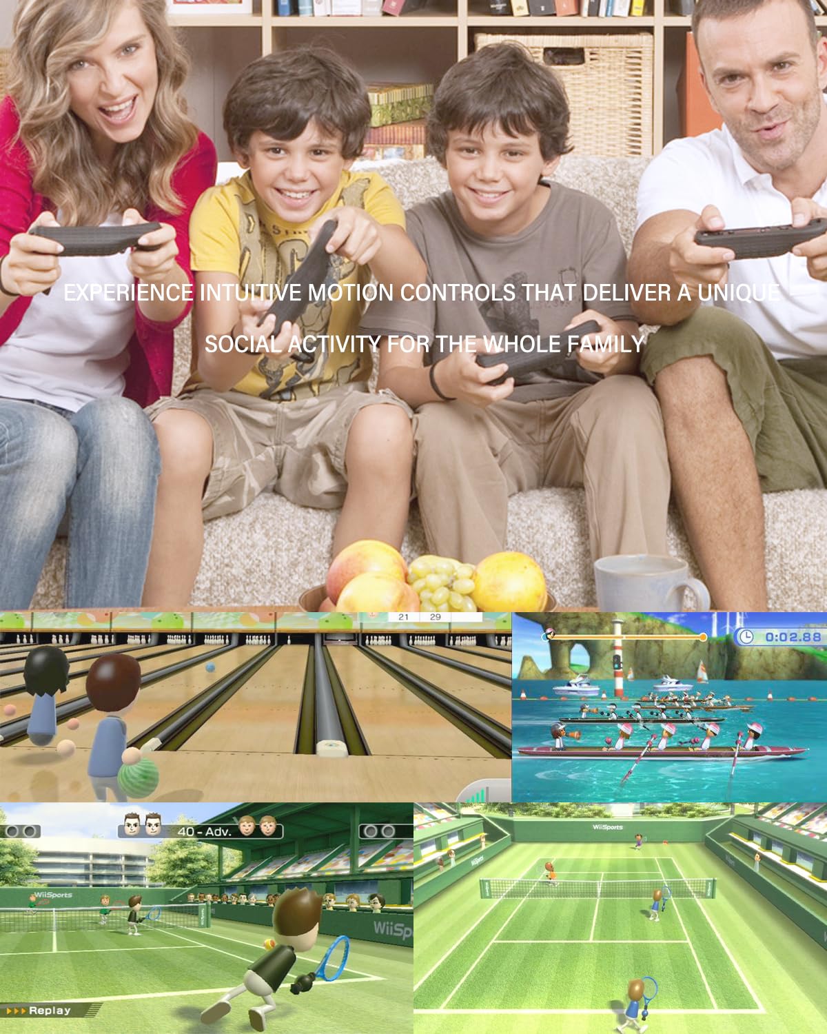 SONVIEE Wii Manette Remote Controller et Nunchuck Joystick Télécommande de Remplacement pour Wii avec étui en Silicone et Dragonne, Contrôleur sans Motion Plus