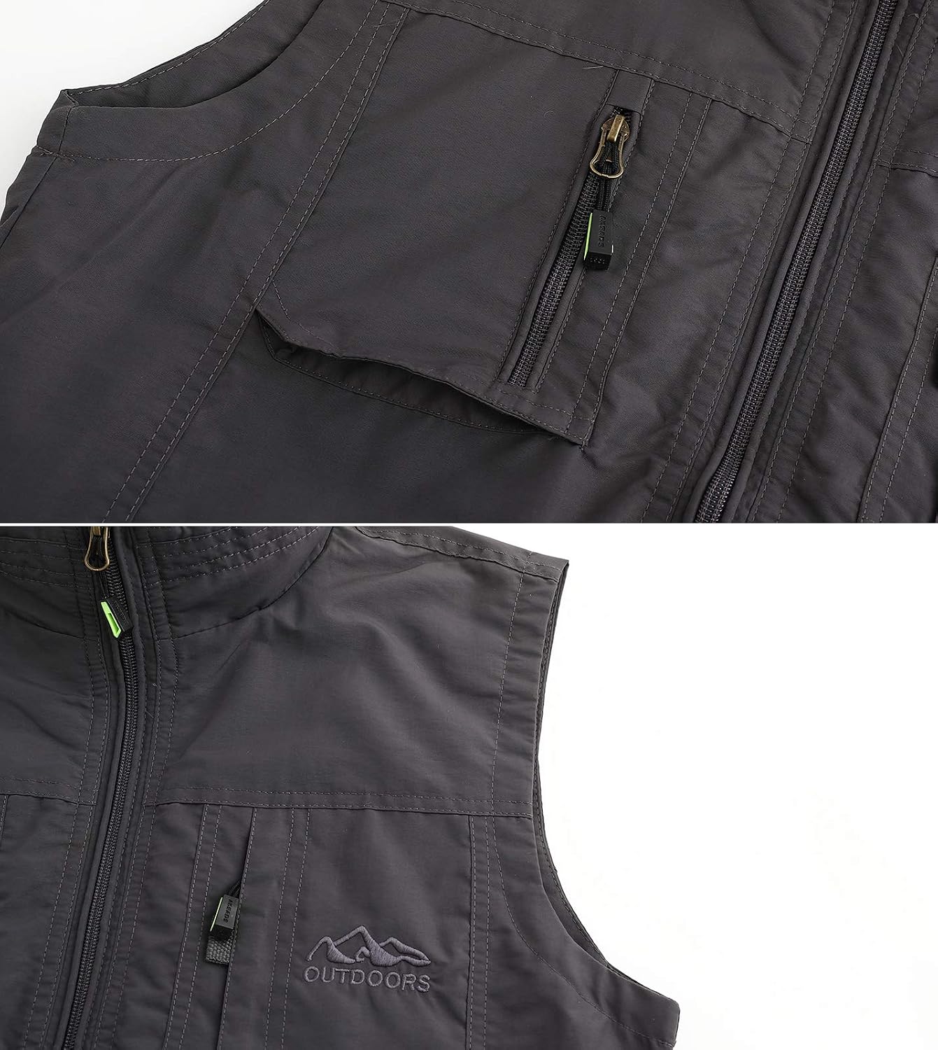 Spanye Men's Outdoor Leisure Jacket Mesh Vest Multi-Pocket Photography Fishing Hiking Vests