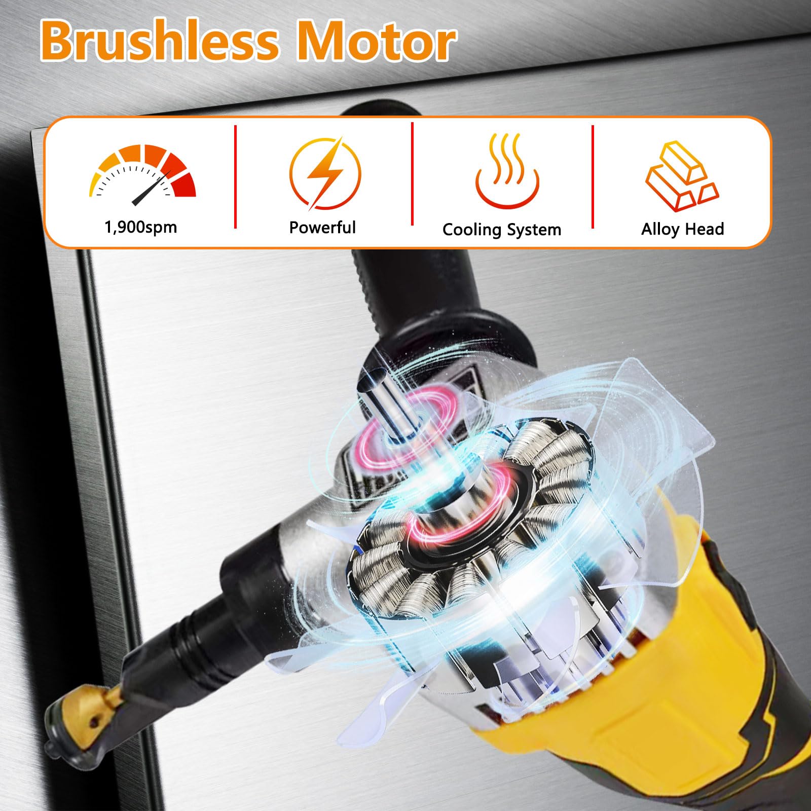 Grignoteuse sans fil Makita 18 V, cisaille électrique sans balais 1900 tr/min, tête rotative 360°, 3 vitesses, coupe acier inoxydable