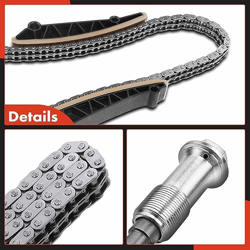 Miniatura 9 de A-Premium Kit de cadena de distribución del motor con tensor y rieles guía compatible con DOHC, 6 cilindros 3.0L compatible con Dodge & Freightliner