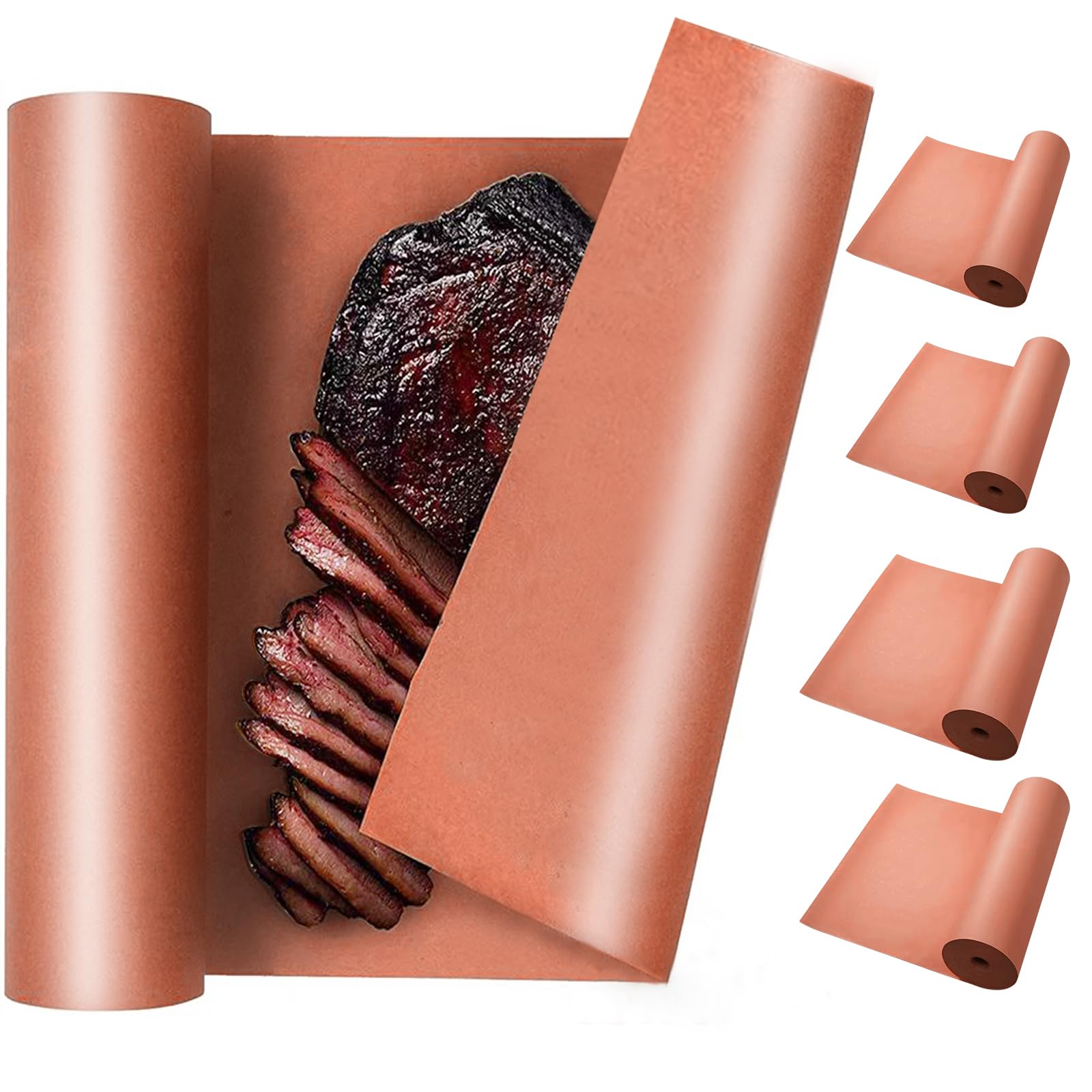 Metzgerpapier Pink, 30CM x 30M Festes & Unbeschichtetes Metzgerpapier, Food Grade Kraft Paper for Grill, Smoker, Fish Meat, Grill, Butcher Paper for Smoking Meat